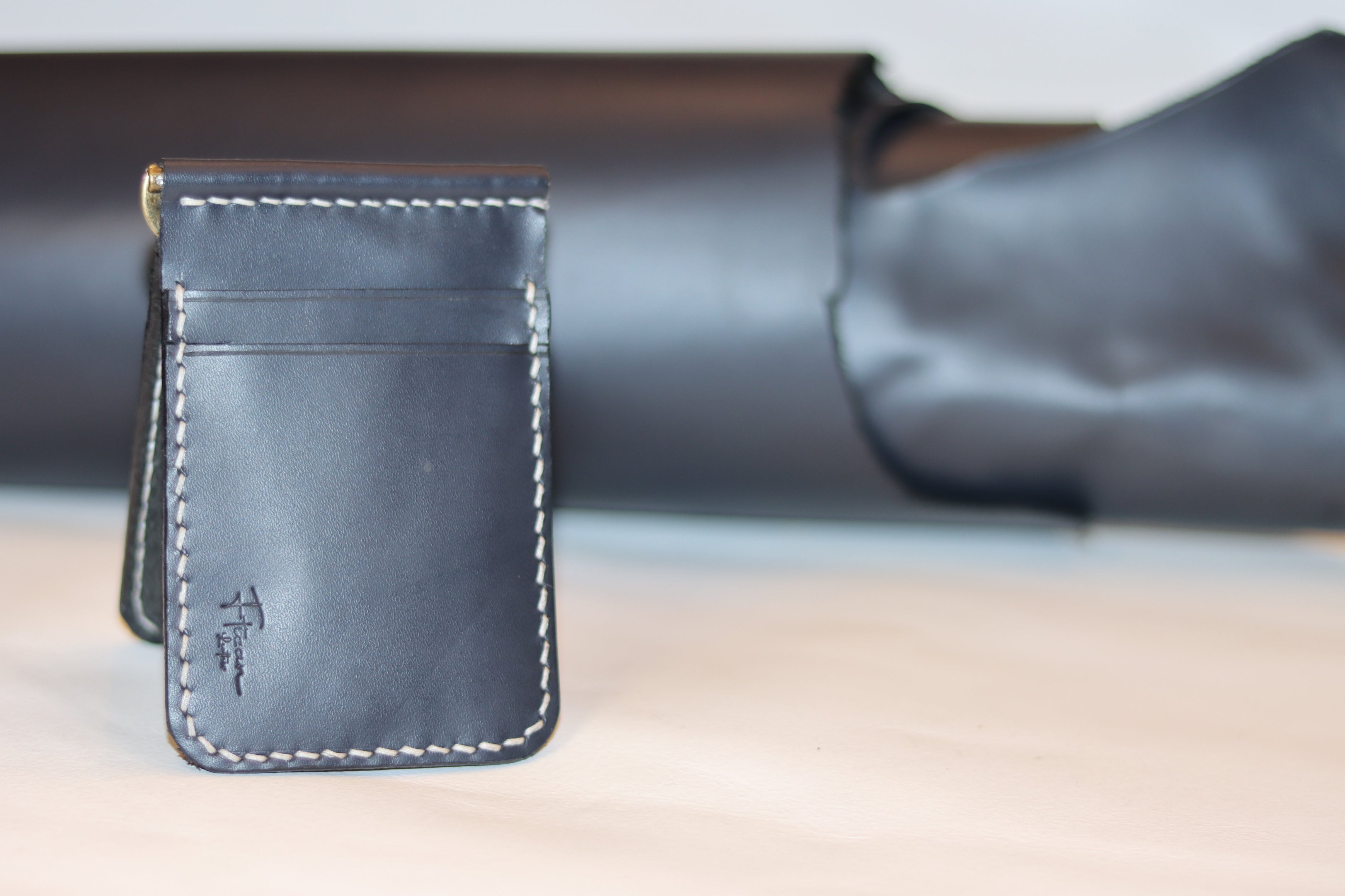 N° 5 Mini wallet Wavy blue